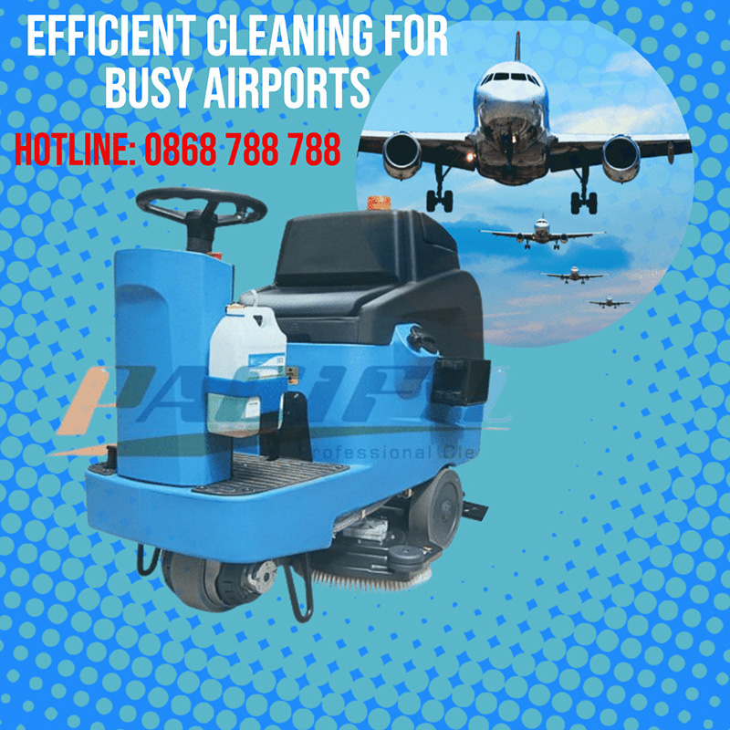 Máy lau sàn công nghiệp cho sân bay